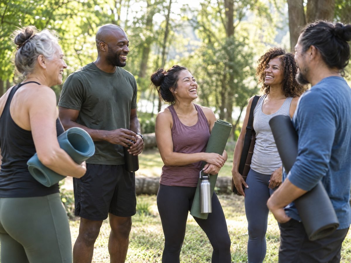 A welcoming group of people gathering outdoors